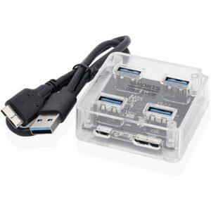 Shoppo Marte USB3.0 4 in 1 Multifunctional Desktop Square Transparent HUB