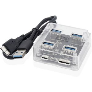 Shoppo Marte USB2.0 4 in 1 Multifunctional Desktop Square Transparent HUB