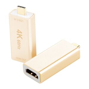 Shoppo Marte USB-C / Type-C Male to HDMI Female Aluminum-magnesium Alloy Adapter (Gold)