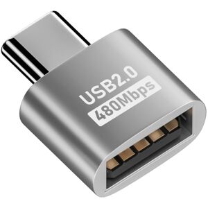 Shoppo Marte USB 2.0 Female to Type-C Male Adapter (Silver)