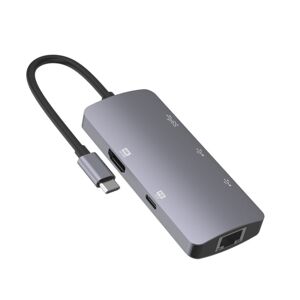Shoppo Marte UC910 6-in-1 Type-C to HD+PD3.0+RJ45+USB3.0+USB2.0 x 2 Hub Adapter