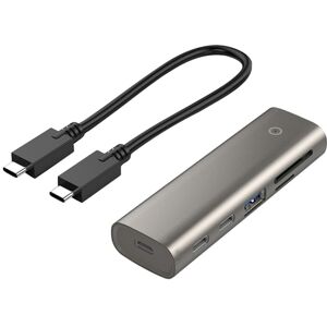 Rocketek HC463 USB3.1 Gen2  to Type-C 3.1 + USB 3.1 + SD / TF 6 in 1 HUB Adapter