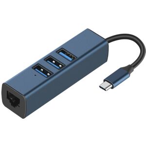 Shoppo Marte RDS 6307-3 USB-C / Type-C to USB3.0 + Dual USB2.0 + RJ45 4 in 1 HUB Adapter