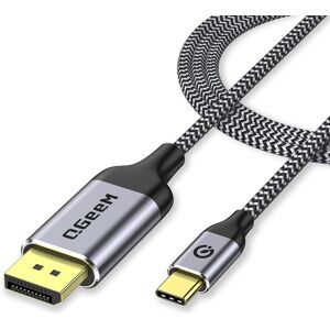 QGeeM QG-UA13 Type-C To DP 4K 60Hz Nylon Braided Adapter Cable, Length: 1.8m