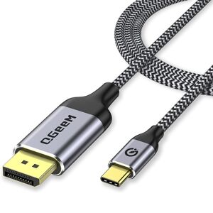 QGeeM QG-UA13 Type-C To DP 4K 60Hz Nylon Braided Adapter Cable, Length: 1.2m