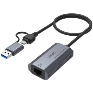 Onten UE101 2 in 1 USB3.0 Gigabit Network Card USB-C/Type-C to Network Port USB Hub