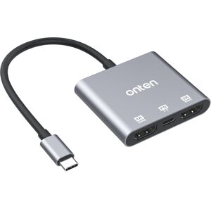 Onten 9175S 3 in 1 USB-C / Type-C to HDMI Adapter(Grey)