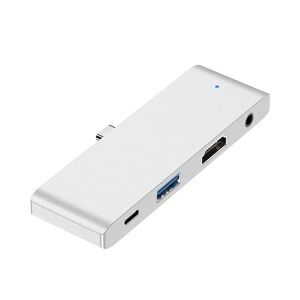 Shoppo Marte HW-TC29 4 In 1 Type-C / USB-C Multifunctional Extension HUB Adapter iPad Pro Hub (Silver)