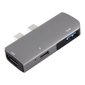 Shoppo Marte Double USB-C / Type-C to PD Port + USB 3.0 + HDMI Multifunctional Extension HUB Adapter