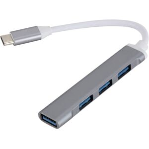 Shoppo Marte C809 USB 3.0 x 1 + USB 2.0 x 3 to USB-C / Type-C Multi-function Splitter HUB Adapter (Grey)