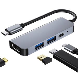 Shoppo Marte BYL-2011 4 In 1 USB-C / Type-C To 4K HDMI + USB 3.0 + USB 2.0 + PD USB-C / Type-C Charging Ports Multifunctional HUB Docking Station
