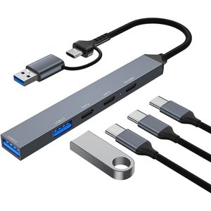 Shoppo Marte ADS-809D 5 in 1 USB + Type-C to PD100W + USB3.0/2.0 + Type-C HUB Docking Station(Space Grey)