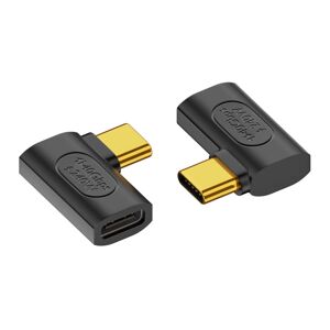 Shoppo Marte 40Gbps 240W USB-C / Type-C Female to USB-C / Type-C Male Side Bend Adapter(Black)