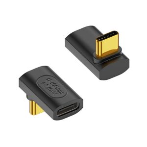 Shoppo Marte 40Gbps 240W USB-C / Type-C Female to USB-C / Type-C Male 3D Bend Adapter(Black)