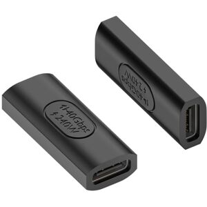 Shoppo Marte 40Gbps 240W USB-C / Type-C Female to USB-C / Type-C Female Adapter(Black)