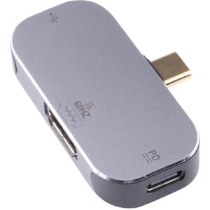 Shoppo Marte 3 in 1 USB-C / Type-C Male to USB-C / Type-C Charging + USB + 4K 60Hz HDMI Female Adapter