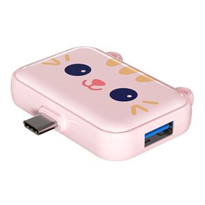 Shoppo Marte 3 In 1 Type-C Docking Station USB Hub For iPad / Phone Docking Station, Port: 3C USB3.0+USB2.0 x 2 Pink