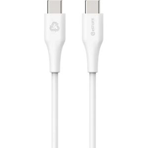 eSTUFF INFINITE USB-C til USB-C Kabel 60W 2 m - 100% Genbrugsplastik - Hvid