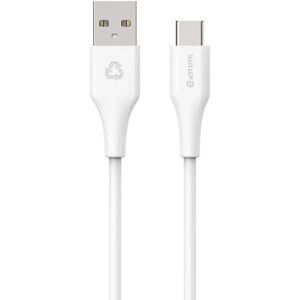 eSTUFF INFINITE USB-A til USB-C Kabel 60W 2 m - 100% Genbrugsplastik - Hvid