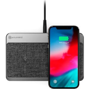 ALOGIC Power Hub Trådløs Opladningsstation - 2 x Trådløs Opladning Pad / 1 x USB-C & 1 x USB-A - Grå