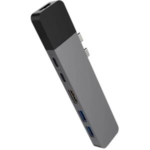 Hyperdrive Net 6-in-2 USB-C Multi Adapter - Grå