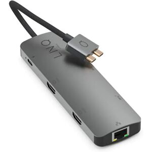 LINQ byELEMENTS 7in2 USB-C MacBook Multiport Hub - HDMI / USB-C PD / USB-A / RJ45 Ethernet - Space Grey