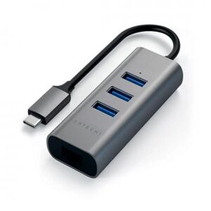 Satechi 2-in-1 USB-C Hub / Ethernet Port + 3 x USB 3.0 - Space Grey