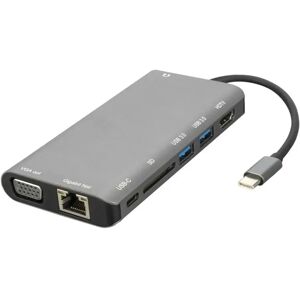 4smarts 8-i-1 USB-C Multiport Adapter - Grå