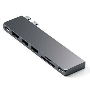 Satechi USB-C Pro Hub Slim m. 4K HDMI 100W - Space Grey