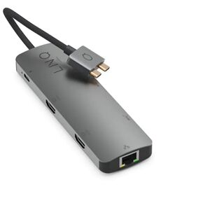 LINQ byELEMENTS 7in2 USB-C MacBook Multiport Hub - HDMI / USB-C PD / USB-A / RJ45 Ethernet - Space Grey