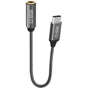 SBS USB-C til 3.5mm Jackstick Adapter 15cm - Grå