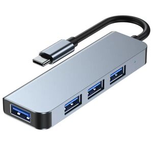 Tech-Protect 4in1 USB-C Multiport Hub - 4 x USB-A - Grå