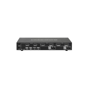 IC Intracom TECHly 2-Port DisplayPort1.2 Dual-Monitor KVM Switch - KVM / audio / USB switch - 2 x KVM / audio - 1 lokalbruger - desktop