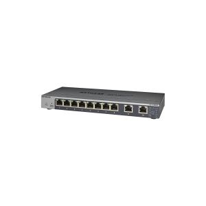 NETGEAR Plus GS110EMX - Switch - smart - 8 x 1000Base-T + 2 x 100/1000/2,5 G/5 G/10 G (uplink) - desktop, monterbar på stativ, væg-monterbar - DC str