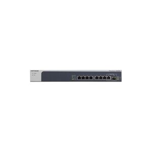 NETGEAR XS508M - Switch - ikke administreret - 7 x 10 Gigabit Ethernet + 1 x 10 Gigabit Ethernet / 10 Gigabit Ethernet SFP+ - desktop, monterbar på stativ