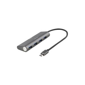 DELTACO USBC-1207 - Hub - 4 x USB 3.1 Gen 1 - desktop