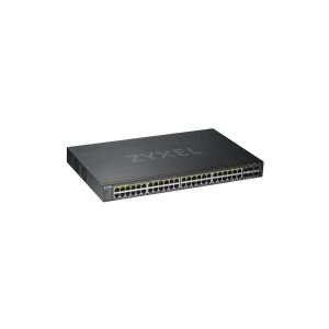 ZyXEL Communications Zyxel GS1920-48HPv2 - Switch - smart - 48 x 10/100/1000 (PoE+) + 4 x combo Gigabit SFP + 2 x Gigabit SFP - monterbar på stativ - PoE+ (375 W)