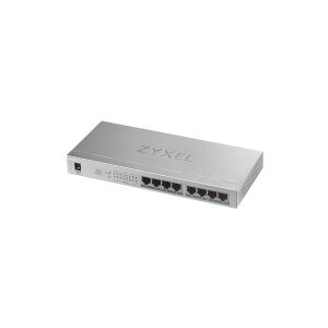 ZyXEL Communications Zyxel GS1008HP - Switch - 8 x 10/100/1000 (PoE+) - desktop, væg-monterbar - PoE+ (60 W)