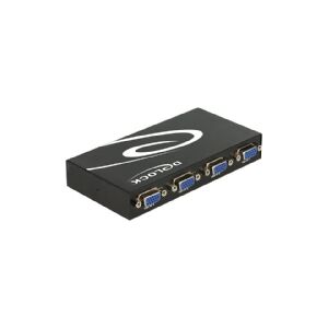 Delock Switch VGA 4 port manual bidirectional - Switch til skærm - 4 x VGA - desktop