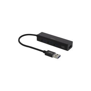 DELTACO UH-487 - Hub - 4 x USB 3.1 Gen 1 - desktop