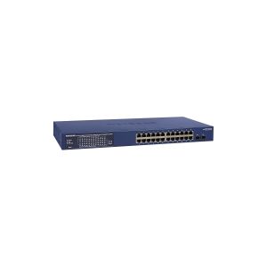 NETGEAR Smart GS724TPP - Switch - L3 Lite - smart - 24 x 10/100/1000 (PoE+) + 2 x 1000Base-X SFP (uplink) - monterbar på stativ - PoE+ (380 W)