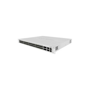 MikroTik CRS354-48P-4S+2Q+RM - Switch - L3 - 48 x 10/100/1000 (PoE+) + 4 x 10 Gigabit SFP+ + 2 x 40 Gigabit QSFP+ - desktop, monterbar på stativ - PoE+ (700 W)