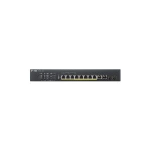 ZyXEL Communications Zyxel XS1930-12HP - Switch - smart - 8 x 100/1000/2.5G/5G/10GBase-T (PoE++) + 2 x 100/1000/2.5G/5G/10GBase-T + 2 x 10 Gigabit SFP+ - monterbar på stativ - PoE++ (375 W)