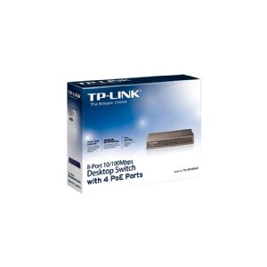TP-Link TL-SF1008P - Switch - 4 x 10/100 (PoE) + 4 x 10/100 - desktop - PoE