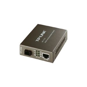 TP-Link MC111CS - Fibermedieomformer - 100Mb LAN - 10Base-T, 100Base-FX, 100Base-TX - RJ-45 / SC enkelttilstand - op til 20 km - 1550 (TX) / 1310 (RX