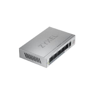 ZyXEL Communications Zyxel GS1005HP - Switch - ikke administreret - 4 x 10/100/1000 (PoE+) + 1 x 10/100/1000 - desktop, væg-monterbar - PoE (60 W)