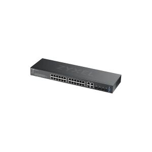 ZyXEL Communications Zyxel GS2220-28 - Switch - Administreret - 24 x 10/100/1000 + 4 x combo Gigabit SFP - monterbar på stativ