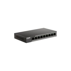 D-Link Systems D-Link DSS 100E-9P - Switch - ikke administreret - 8 x 10/100 (PoE) + 1 x 1000Base-T - desktop - PoE (92 W)