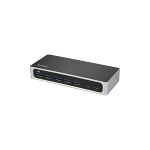 StarTech.com 7 Port USB C Hub with Fast Charge Port, USB-C to 5x USB-A 2x USB-C USB 3.0 (USB 3.1/3.2 Gen 1 SuperSpeed 5Gbps), Self Powered Type-C Hub w/ Power Adapter, Desktop/Laptop Hub - Windows/macOS/Linux (HB30C5A2CSC) - Hub - 5 x SuperSpeed USB 3.0 +