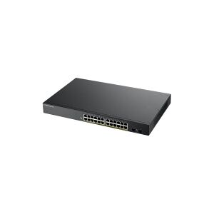 ZyXEL Communications Zyxel GS1900-24HPv2 - Switch - smart - 24 x 10/100/1000 (PoE) + 2 x 10/100/1000 - monterbar på stativ, væg-monterbar - PoE (170 W)